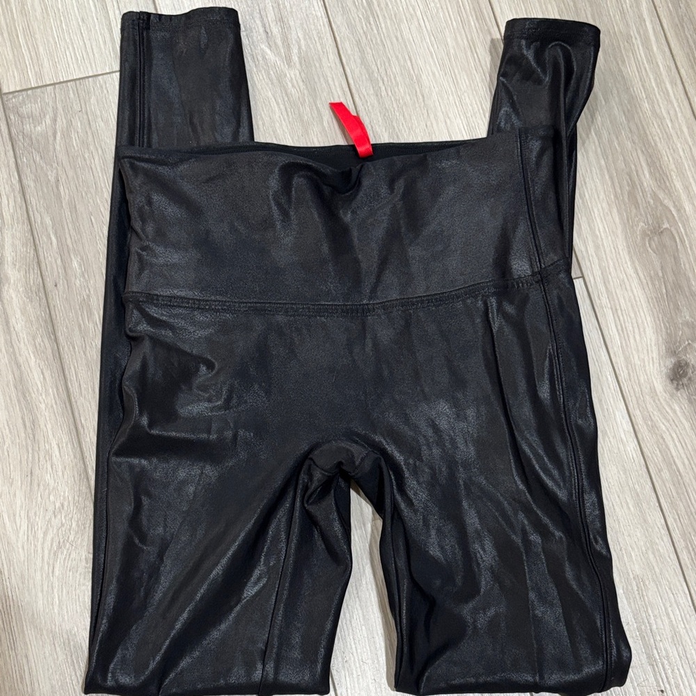 SPANX Shiny Black Leggings